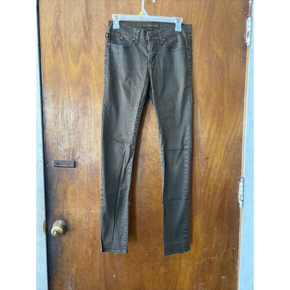 (2) Rock & Republic Women’s Berlin Pants Jeans Waxy Shiny Red Sz4 & Brown Sz6 - Picture 10 of 12